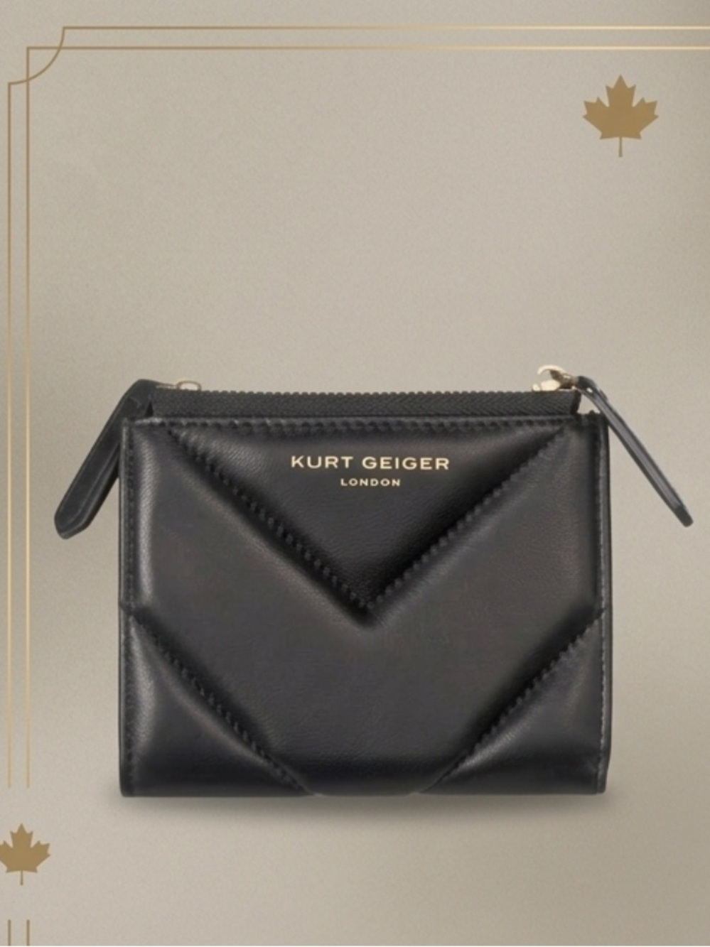 Kurt Geiger London Mini Leather Clutch- black